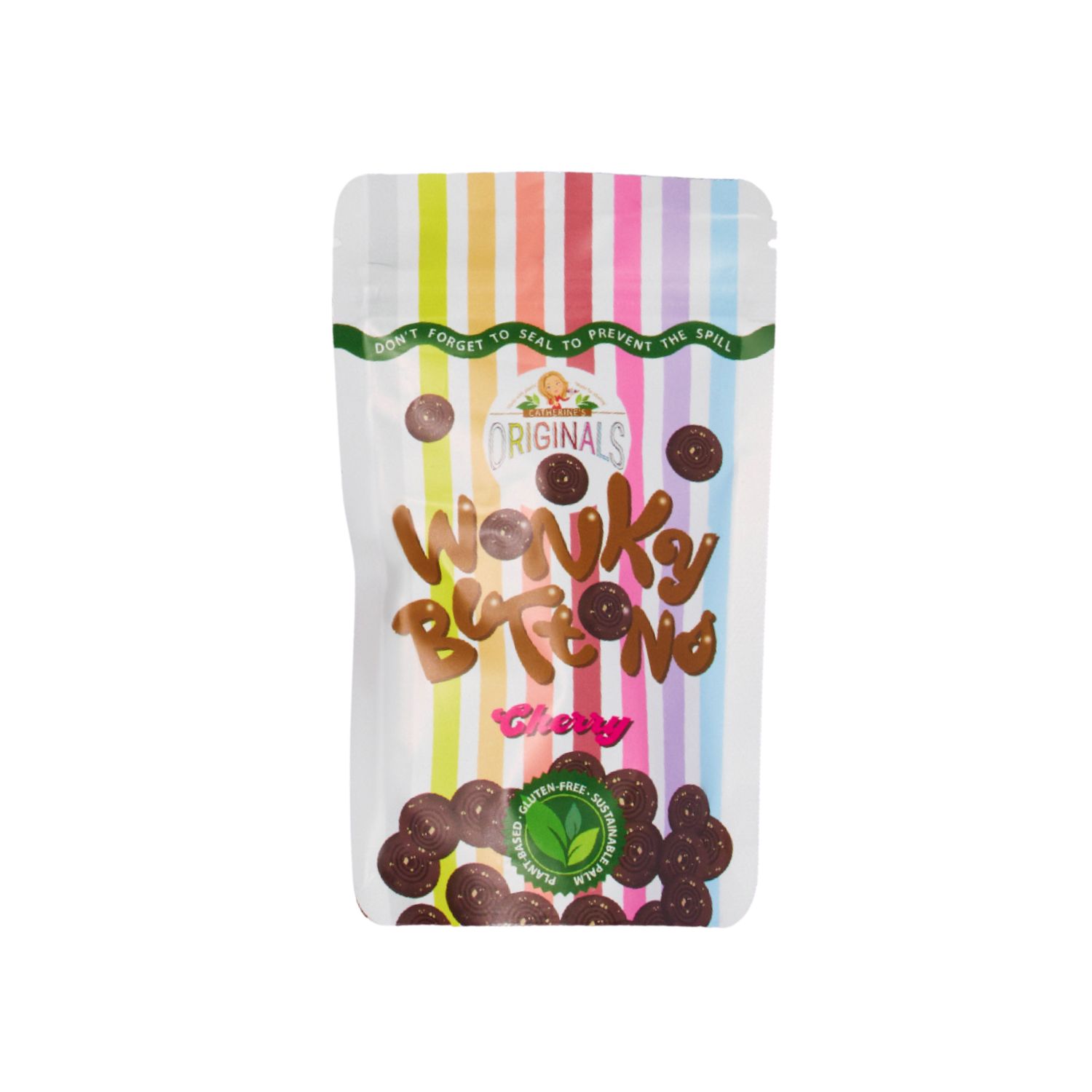 PRE-SALE - Catherine's Originals Dark Choc Cherry Wonky Buttons (25 x 100g)