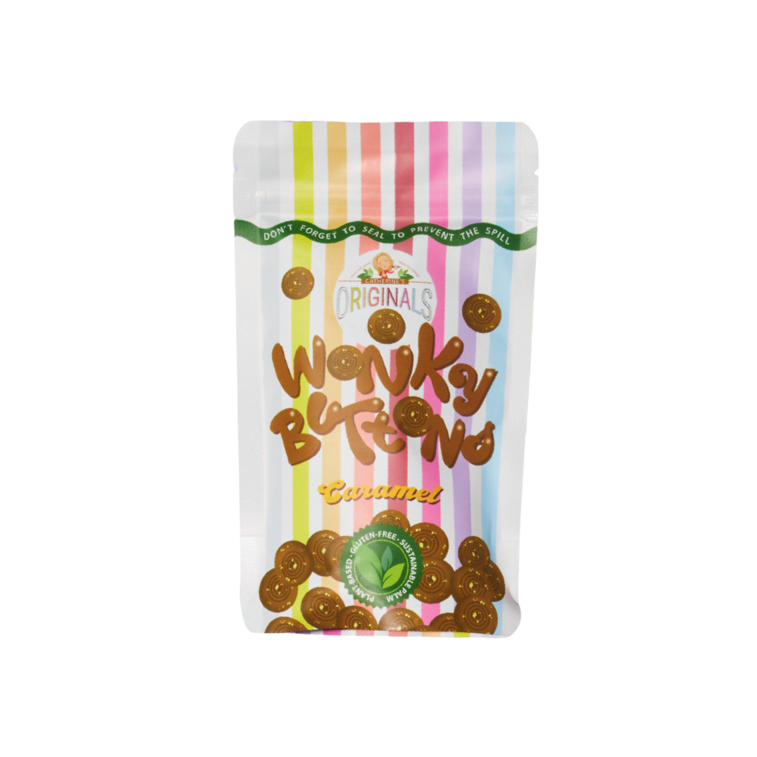PRE-SALE - Catherine's Originals Milk Choc Caramel Wonky Buttons (25 x 100g)