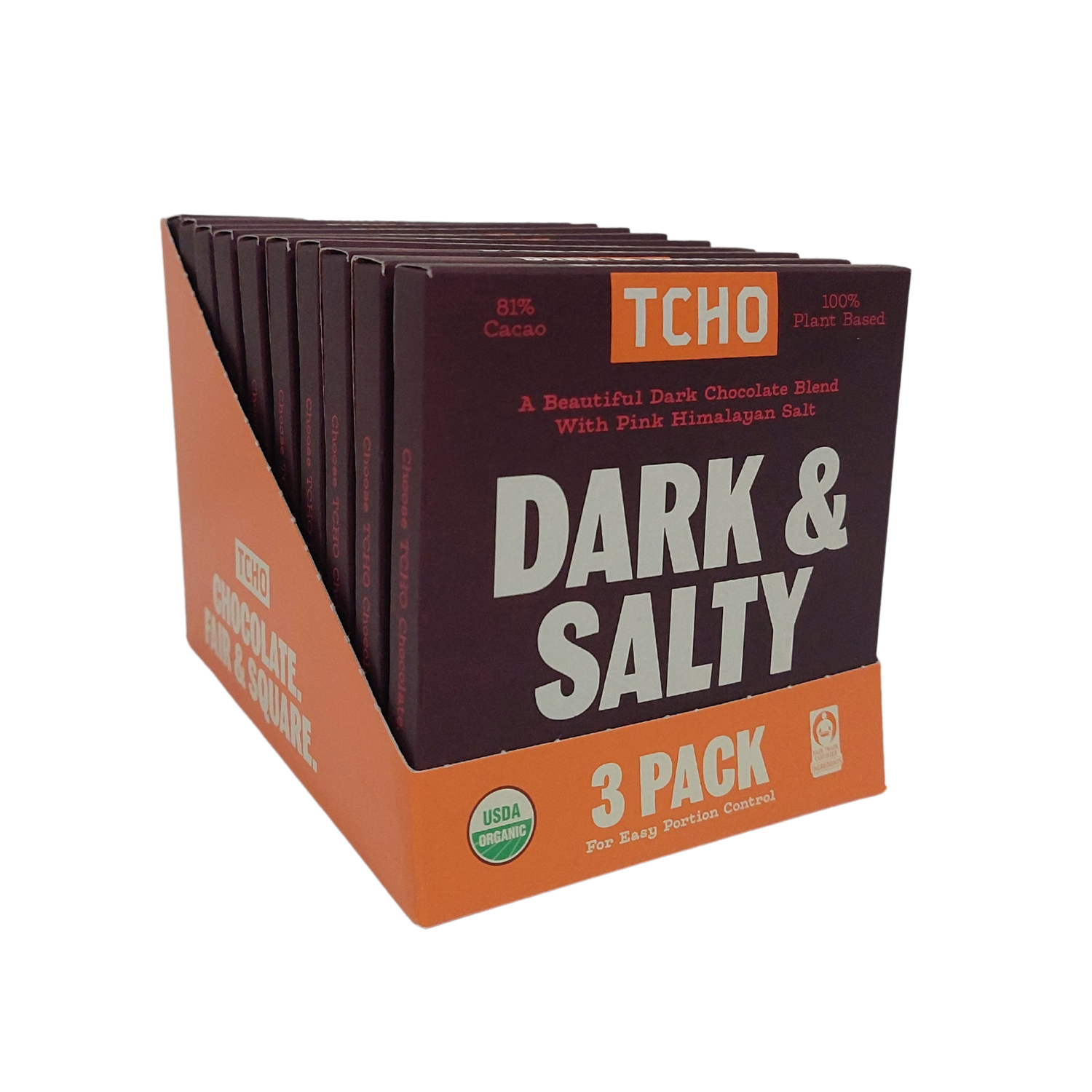 Wholesale - TCHO Dark & Salty Dark Chocolate (10 x 70g)