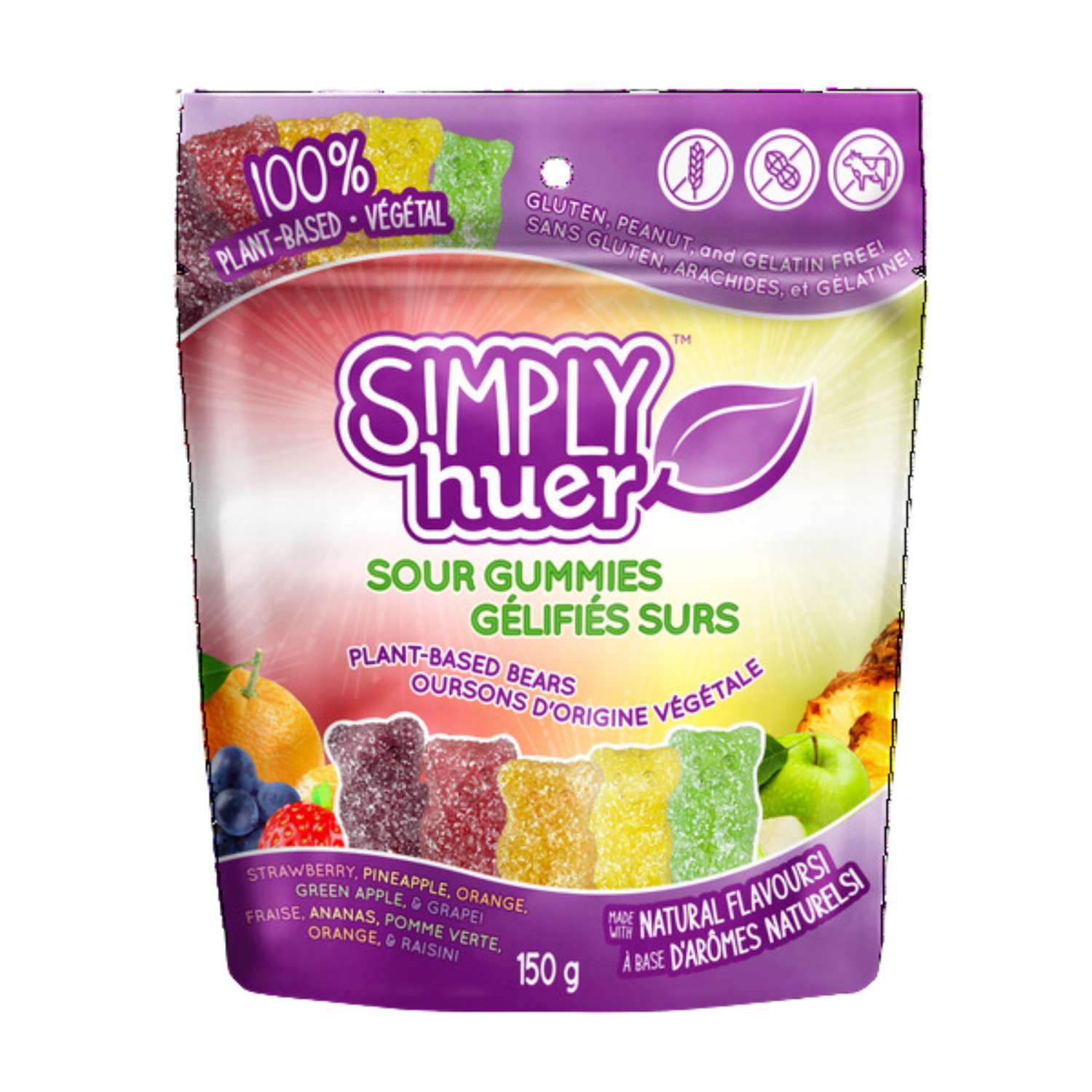 Wholesale - Simply Huer Sour Gummy Bears - (12 x 150g)