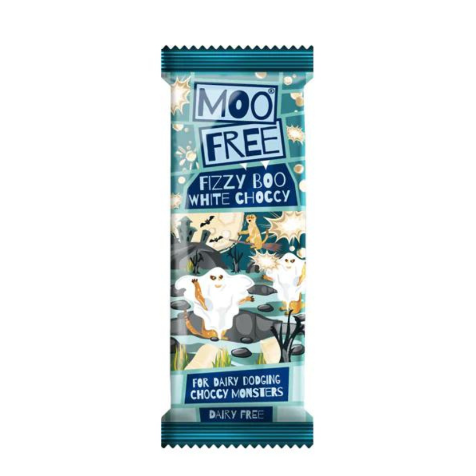 Wholesale - Moo Free Fizzy Boo White Chocolate Mini Halloween Bar - (20 x 20g)