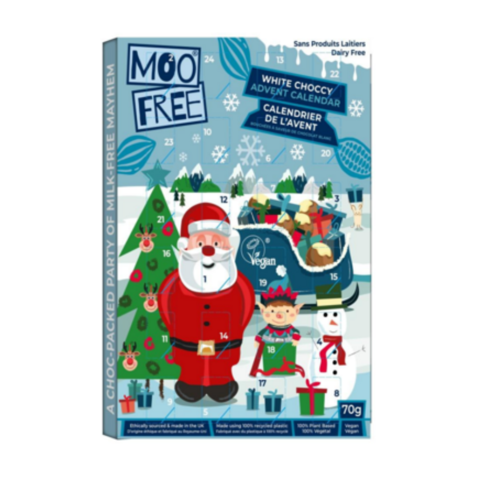 Wholesale - Moo Free White Chocolate Advent Calendar - (10 x 70g)