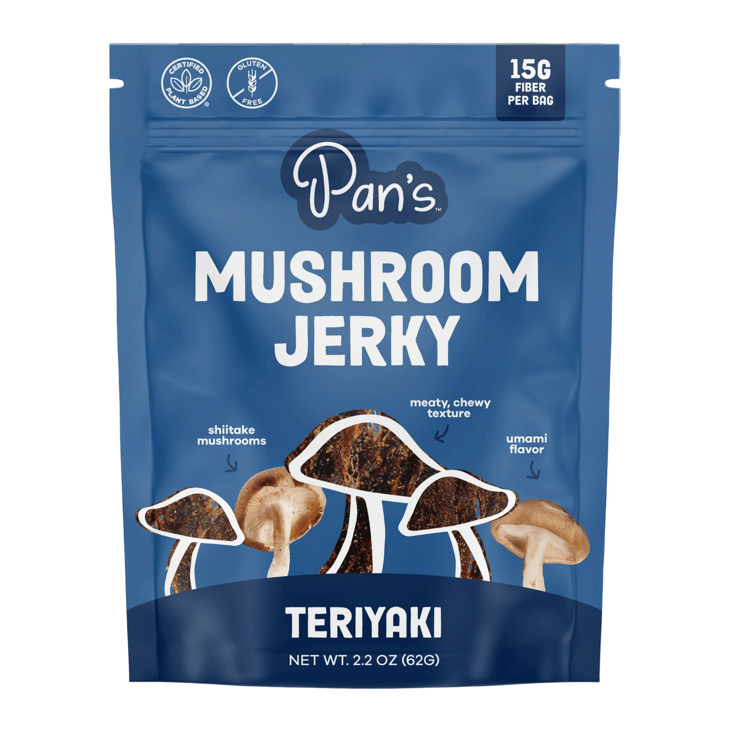 Wholesale - Pan's Teriyaki Mushroom Jerky - (6 x 62g)