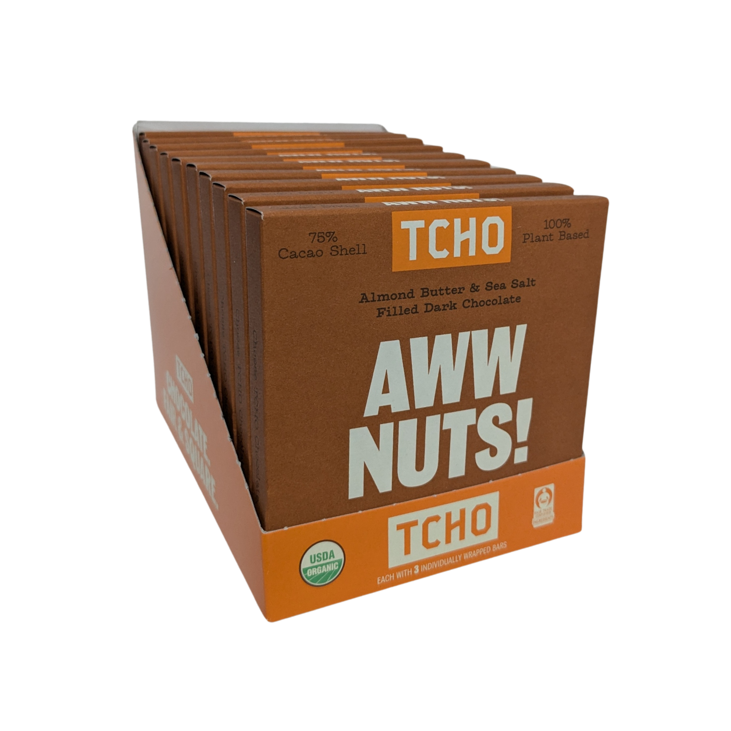 Wholesale - TCHO Aww Nuts! Almond Filled Dark Chocolate (10 x 70g)