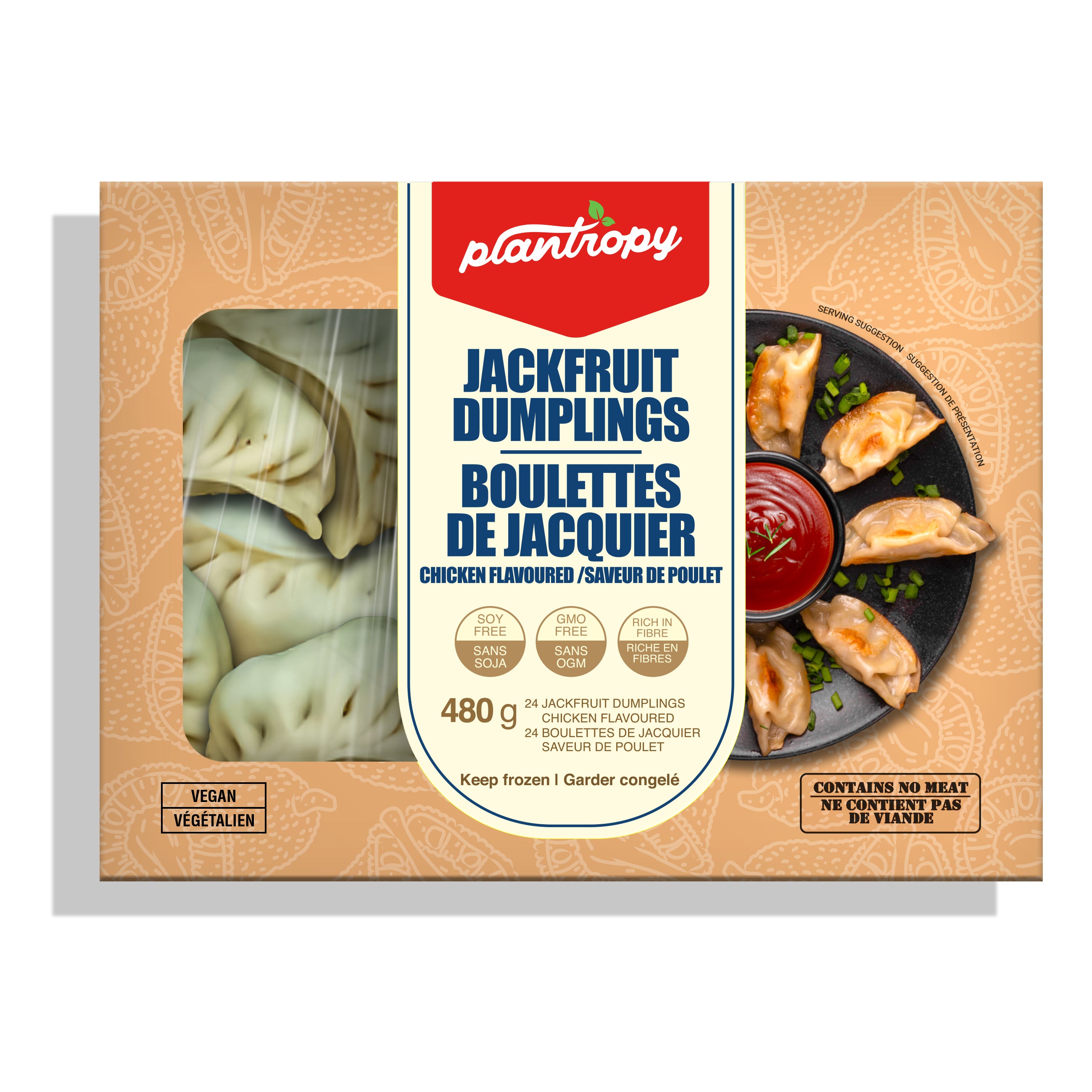 Wholesale - Plantropy Retail Chicken Flavoured Jackfruit Dumplings (8 x 280g)