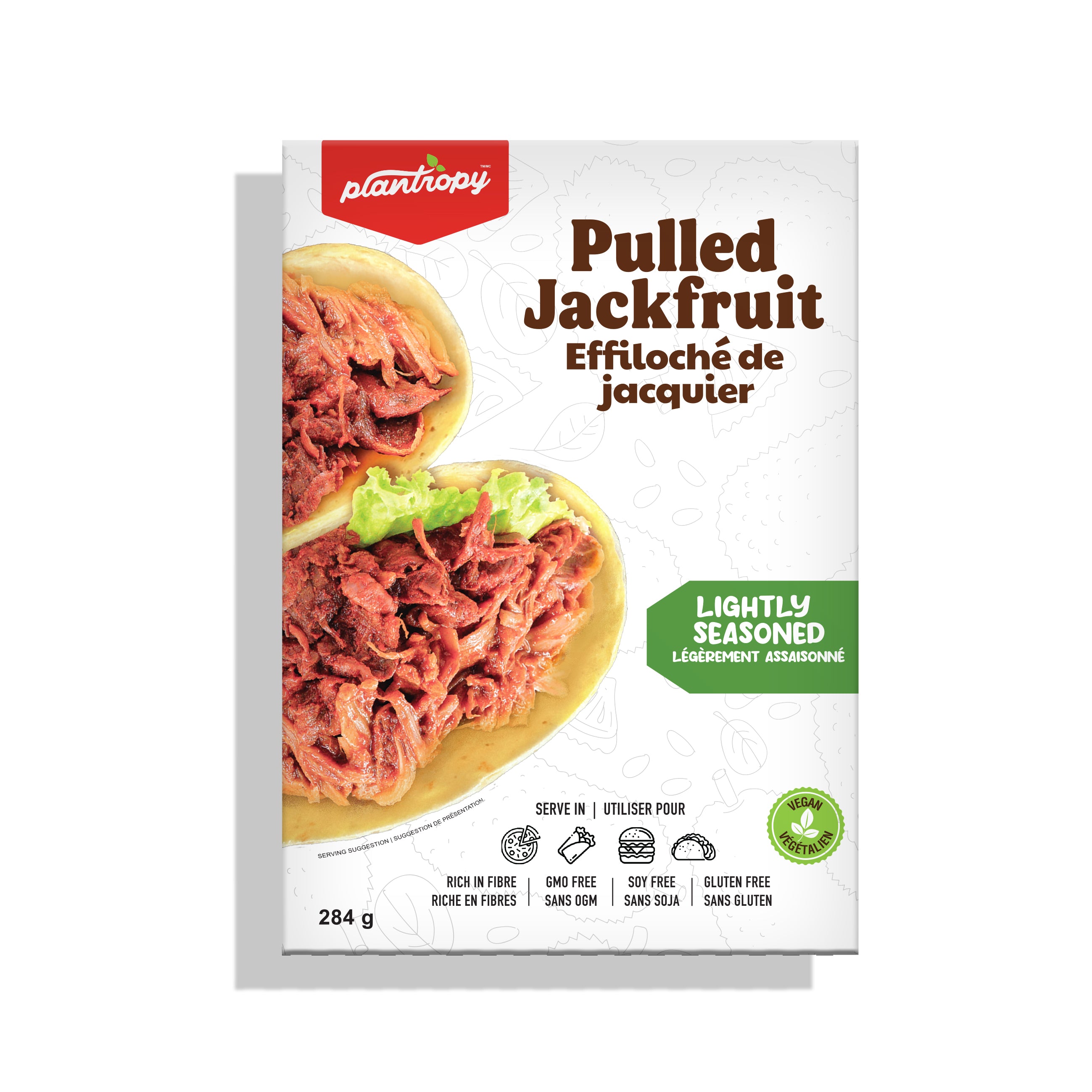 Wholesale - Plantropy Retail Lightly Seasoned Pulled Jackfruit (12 x 284g)