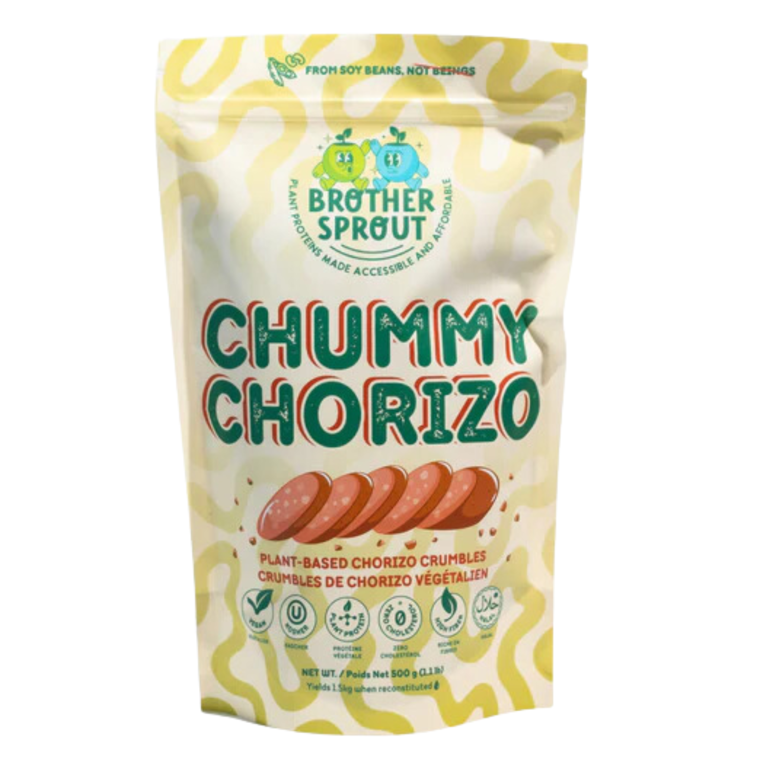 Wholesale - Brother Sprout Chummy Chorizo Chorizo Crumbles (10 x 500g)