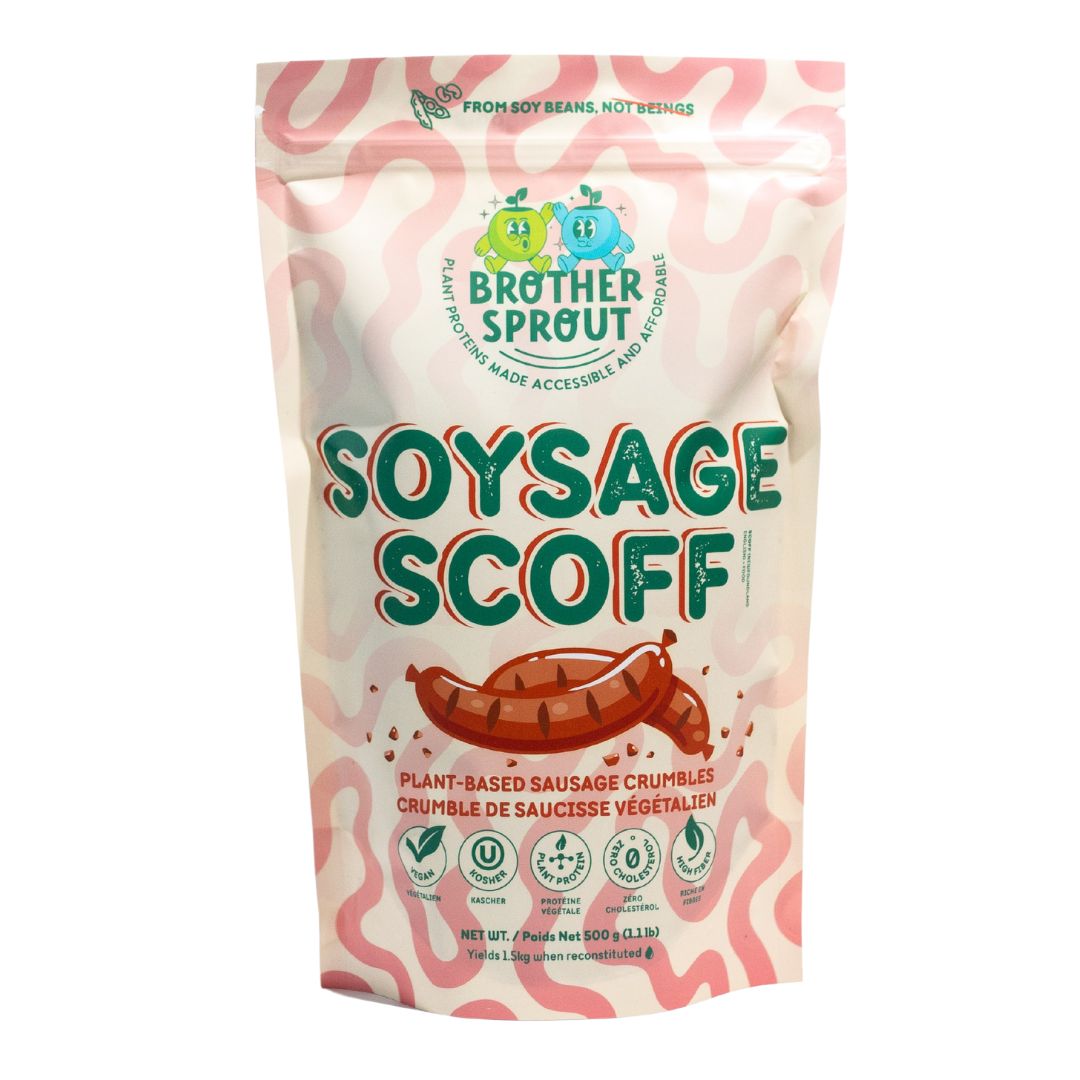 Wholesale - Brother Sprout Soysage Scoff Vegan Sausage Crumbles (10 x 500g)